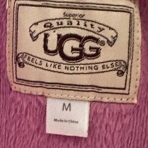 UGG Open Wrap Plush Cardigan Sweater Soft Purple Size M